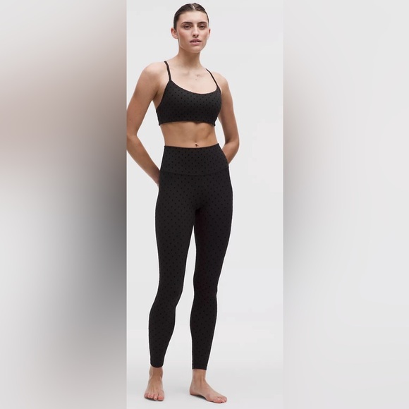 NWT Lululemon Polka Flock Black Align High Rise Pant 28” Legging Size 6 - Picture 5 of 11